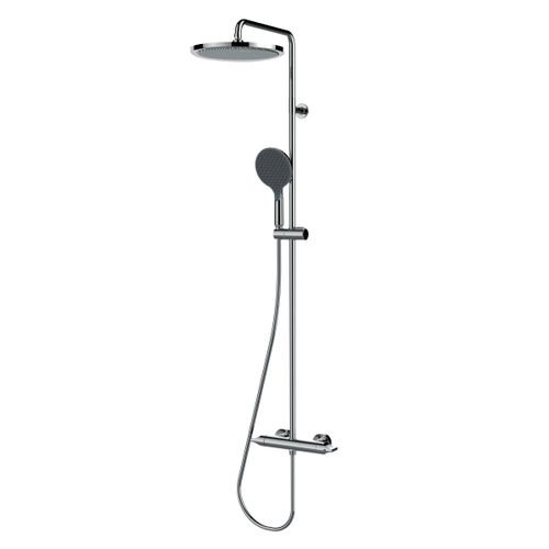 Thermostatic shower column - L10505 - BOSSINI - brass / chrome finish / matte white