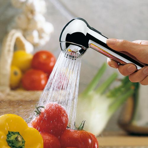 Round hand shower - B00410 - BOSSINI - chromed metal / contemporary / silver-colored