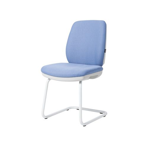 Contemporary visitor chair - ORION - Moschella Sedute Srl - indoor / fabric / beech