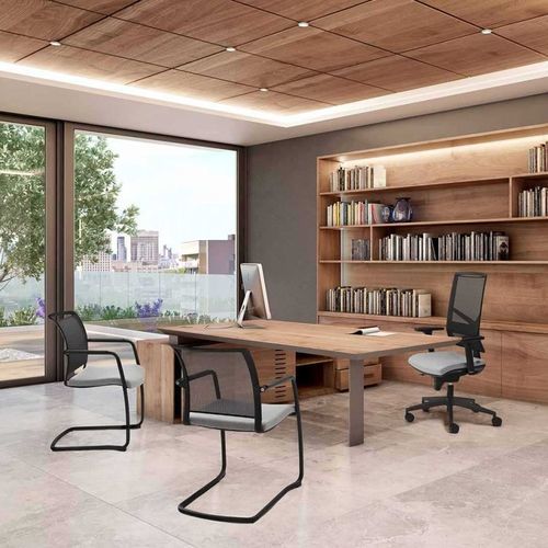 Contemporary office armchair - SIMPLE - Moschella Sedute Srl - mesh / metal / nylon