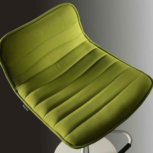 Contemporary bar stool - DISCK - Moschella Sedute Srl - fabric / beech / polyurethane foam
