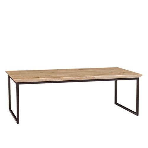 Contemporary coffee table - KUBE S - Moschella Sedute Srl - solid wood / steel base / square