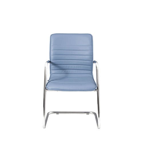 Contemporary visitor armchair - QUEEN SLIM - Moschella Sedute Srl - leather / plywood / aluminum