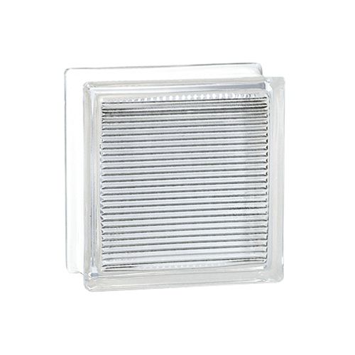 Square glass brick - 60006 - LA ROCHERE - sculptural / matte / satin