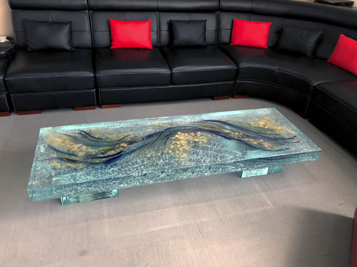 Original design coffee table - ThinkGlass - glass / rectangular / custom