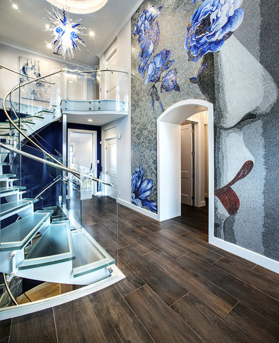 Circular staircase - ThinkGlass - glass step / steel frame / contemporary