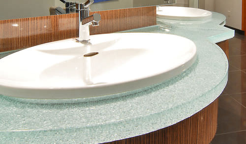 Glass vanity top - HIS & HERS - ThinkGlass