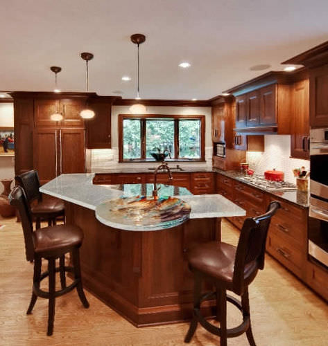 Glass countertop - DRAMATIC SPACES - ThinkGlass - kitchen / textured