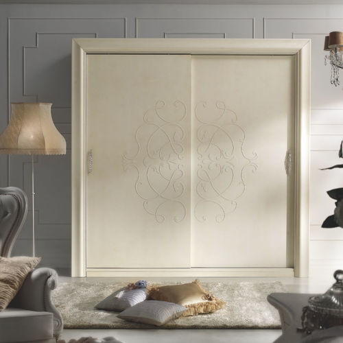 Classic wardrobe - 35/R - Bbelle - lacquered wood / with sliding door / beige