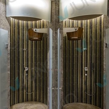Sensory shower - Juno SPA Design & Manufacture - marble / composite material / wooden