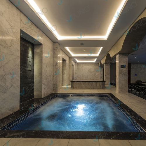Rectangular swimming pool-spa - Juno SPA Design & Manufacture - 6-person / 4-seater / 7-person