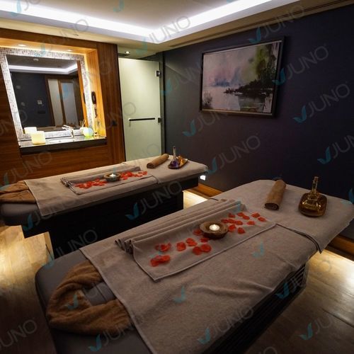 Fixed massage table - Juno SPA Design & Manufacture - plastic / steam / for beauty salon