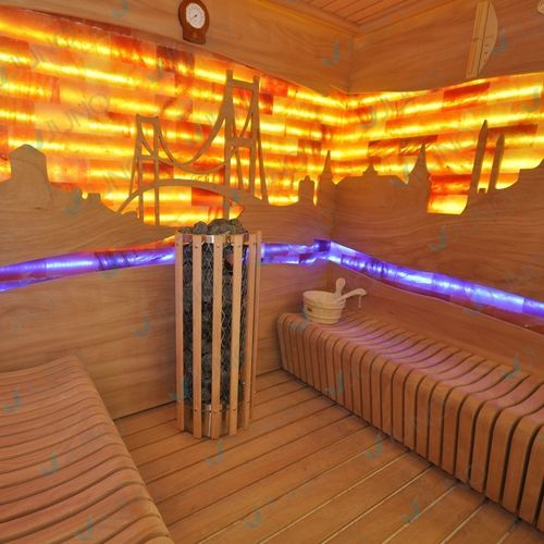 Wood-burning sauna heater - Juno SPA Design & Manufacture - free-standing / corner / metal