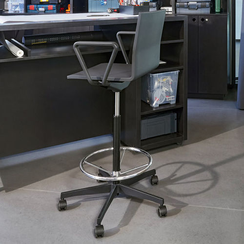 Aluminum task chair - .04 Counter - vitra - steel / polyurethane / star ...