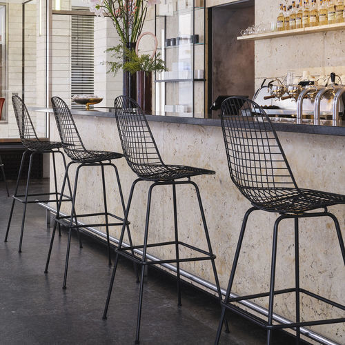 Contemporary bar chair - vitra - kitchen / for outdoor use / wire