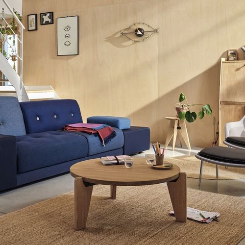 Contemporary coffee table - Guéridon Bas - vitra - oak / solid wood / American walnut