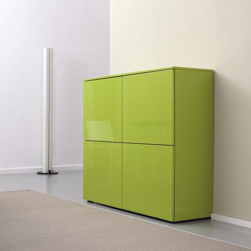 High sideboard - CUBO 100 - Sudbrock - contemporary / wooden / lacquered wood