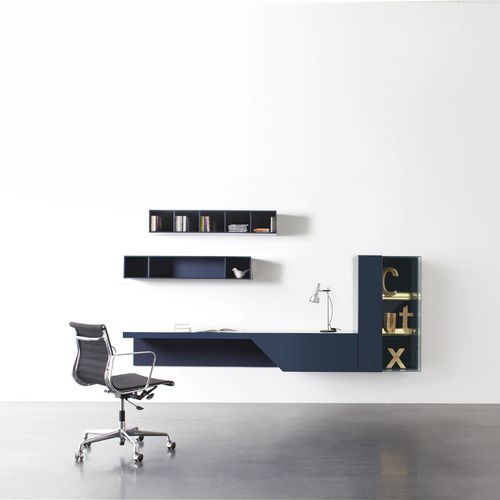 Wall-mounted desk - CUT-X 674  - Sudbrock - contemporary / lacquered wood