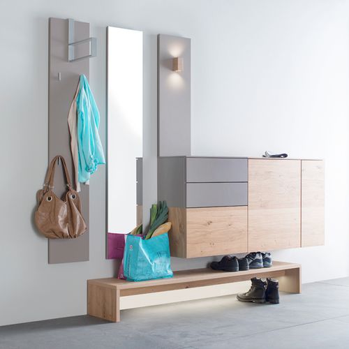Contemporary entryway cabinet - TED 2 - Sudbrock - wall-mounted / wooden / with mirror