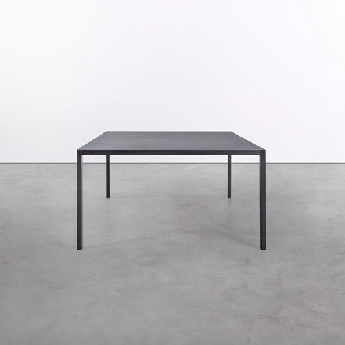 Contemporary table - at_04 - Silvio Rohrmoser - steel / steel base / square
