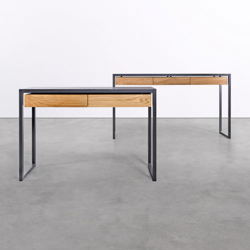 Contemporary sideboard table - at_08 - Silvio Rohrmoser - oak / MDF / lacquered steel