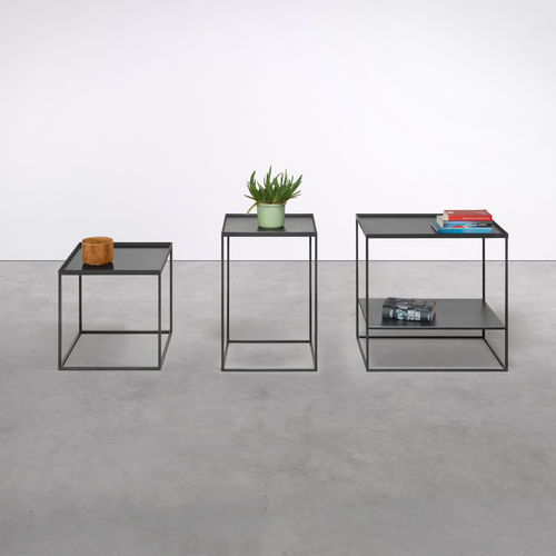Contemporary side table - at_19 - Silvio Rohrmoser - lacquered steel / steel base / rectangular