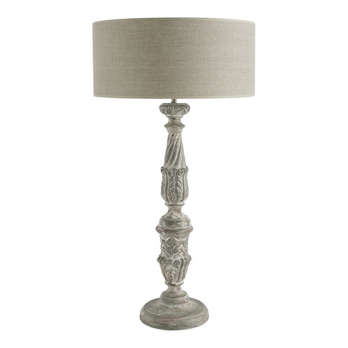 Table lamp - AGATHE - BLANC D'IVOIRE - wooden / traditional / corded