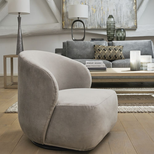 Contemporary armchair - LISETTE - BLANC D'IVOIRE - cotton / foam ...