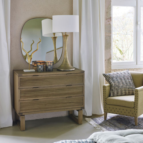 Traditional chest of drawers - DINA - BLANC D'IVOIRE - oak / iron / rectangular