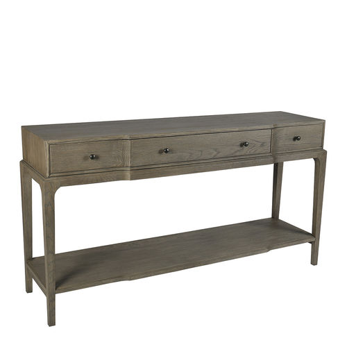 Traditional sideboard table - ANA - BLANC D'IVOIRE - oak / oak base / rectangular