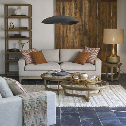 Contemporary sofa - LEONORE - BLANC D'IVOIRE - fabric / cushion / beige