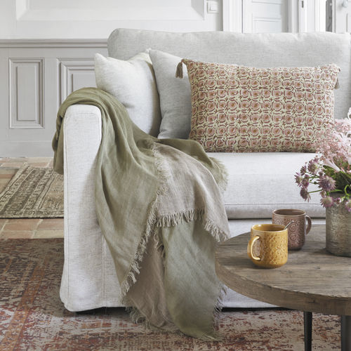 Linen lap robe LEA BLANC D'IVOIRE