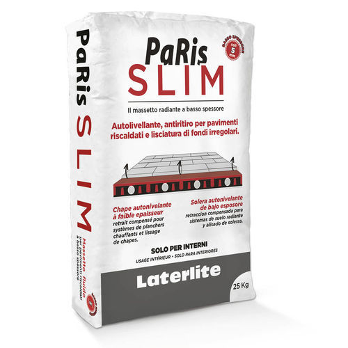Flooring screed mortar - PARIS SLIM - Laterlite s.p.a. - smoothing / hydraulic / gray