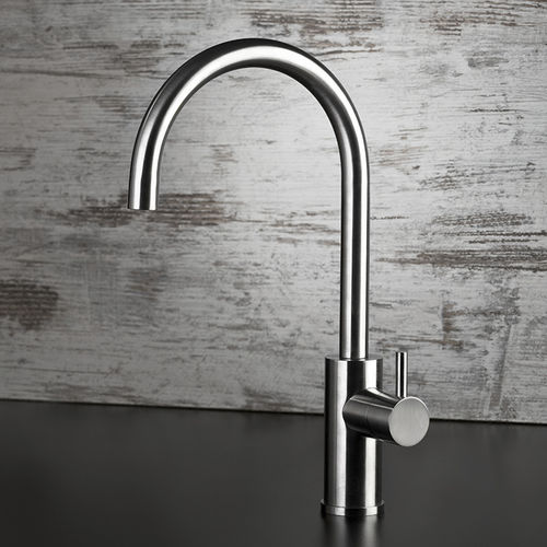 Countertop mixer tap - NESS 9052 - MINA Rubinetterie - stainless steel / kitchen / 1-hole