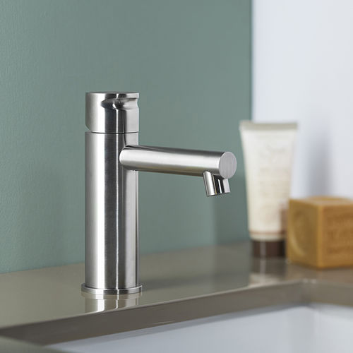 Washbasin mixer tap - GIOTTO 7150 - MINA Rubinetterie - countertop / stainless steel / bathroom