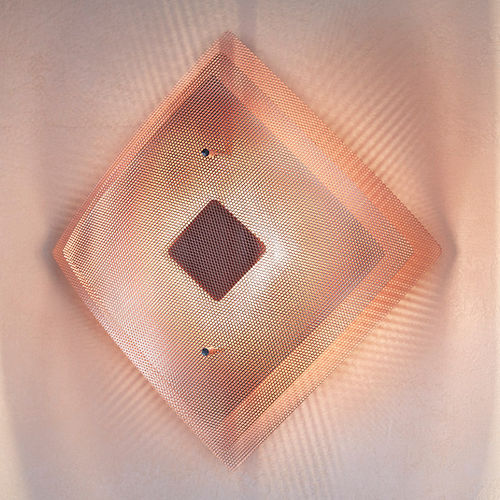 Contemporary wall light - ECLIPSE N°8A - Vidé Creation Paris - indoor / polished stainless steel / square