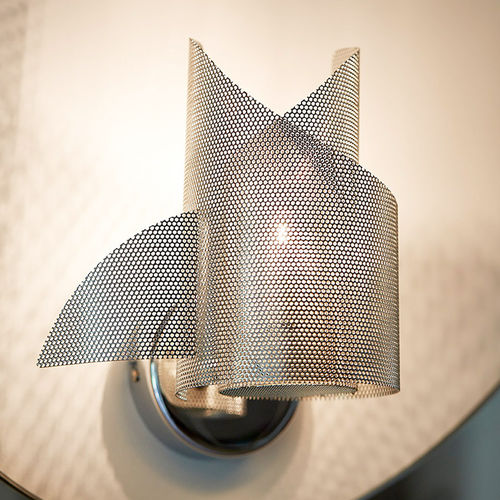 Contemporary wall light - ANGEL & DEMON N°19 - Vidé Creation Paris - indoor / polished stainless steel / halogen