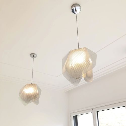 Pendant lamp - PÉTALE N°39 - Vidé Creation Paris - stainless steel / contemporary / corded
