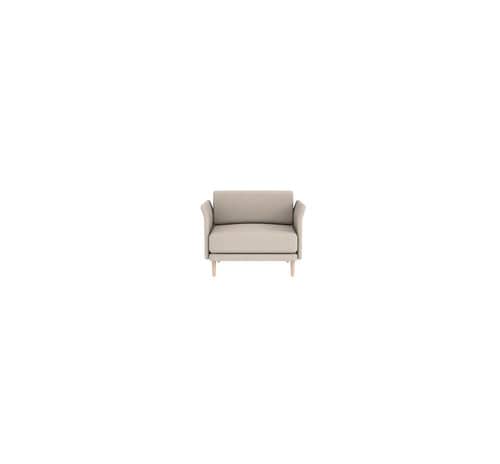 Contemporary armchair - THEO - case - leather / fabric / contract