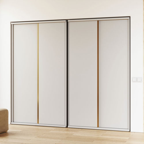 Built-in wardrobe - XLUX - Irmaos Pereira Pacheco, SA - contemporary / wooden / with swing doors