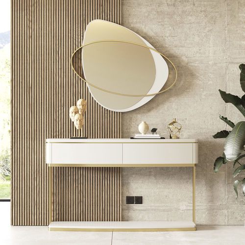 Contemporary sideboard table - Kyara XLUX - Irmaos Pereira Pacheco, SA - wooden / metal / metal base