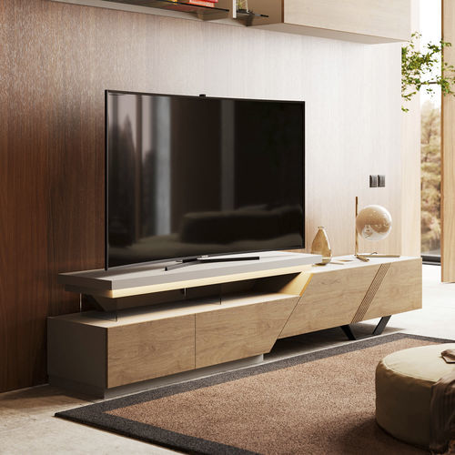 Contemporary TV cabinet - Enzo - Irmaos Pereira Pacheco, SA - with storage / wooden / brown