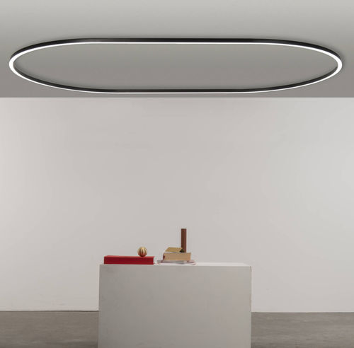 Oval ceiling light - daytona C1270x3000 - Andcosta - contemporary / aluminum profile / lacquered aluminum
