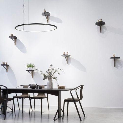 Hanging light fixture - circus round S1000 v2 - Andcosta - LED / ring-shaped / IP20
