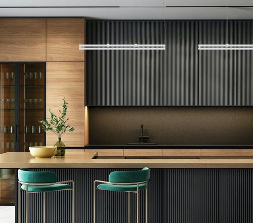 Hanging light fixture - duplo S1180 - Andcosta - LED / linear / IP20