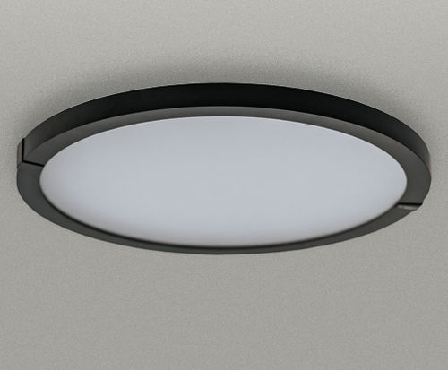 Contemporary ceiling light - luna C430 - Andcosta - round / lacquered aluminum / opal