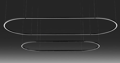 Oval light fixture - daytona S1800x3500 - Andcosta - hanging / LED / IP20