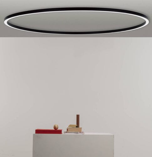 Contemporary ceiling light - daytona round C1800 - Andcosta - ring-shaped / aluminum profile / lacquered aluminum