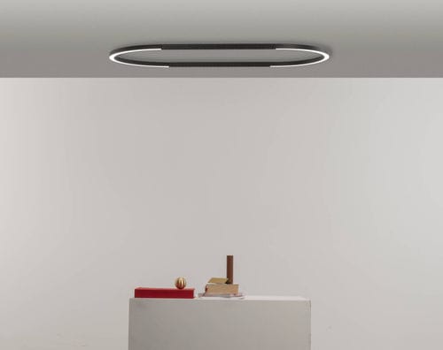 Oval ceiling light - daytona C600x1200 - Andcosta - contemporary / aluminum profile / lacquered aluminum