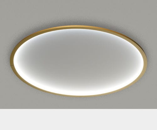Contemporary ceiling light - luna C900 - Andcosta - round / lacquered aluminum / opal